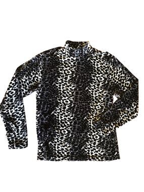 Silver Cheetah Velvet Sweater